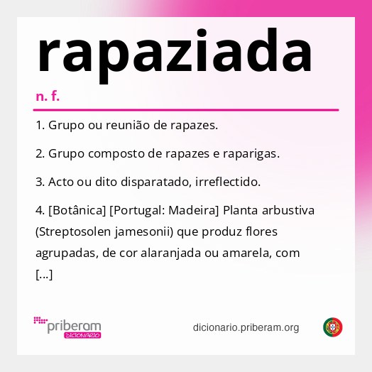 Significado de rapaziada