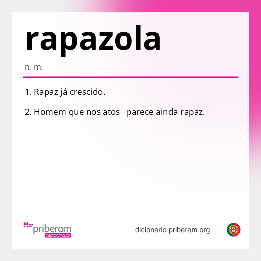 Significado de rapazola