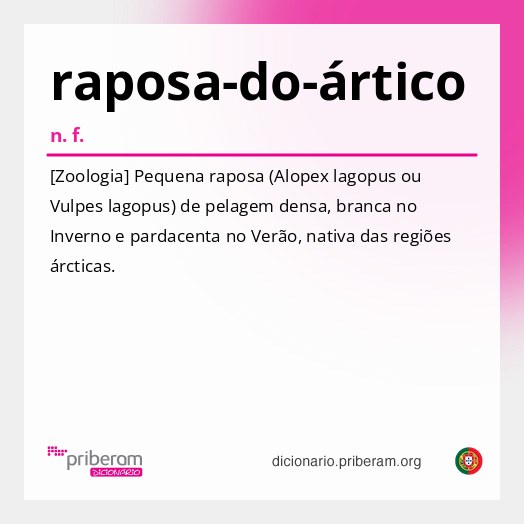 Significado de raposa-do-ártico