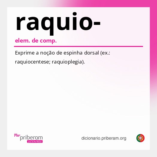 Significado de raquio-