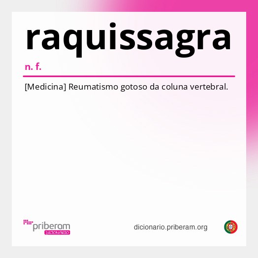 Significado de raquissagra