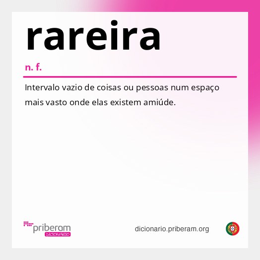 Significado de rareira