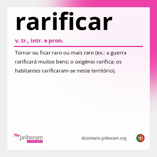 Significado de rarificar