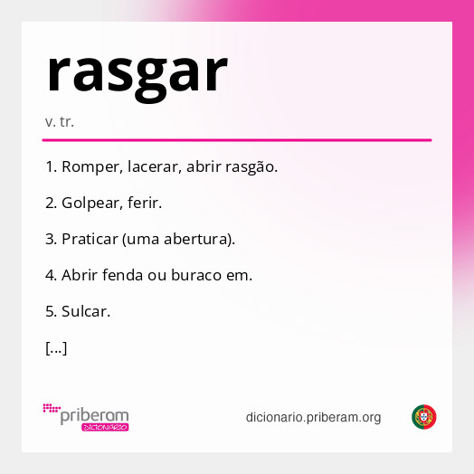 Significado de rasgar