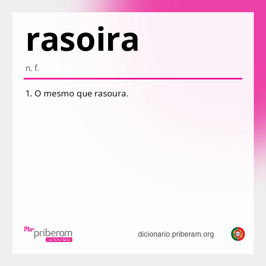 Significado de rasoira