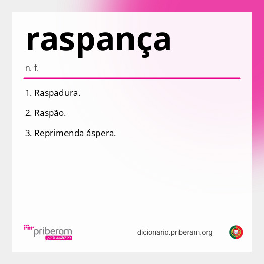 Significado de raspança