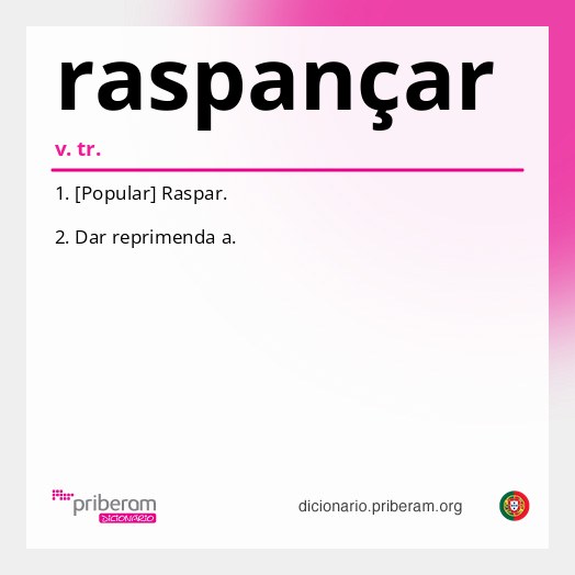 Significado de raspançar