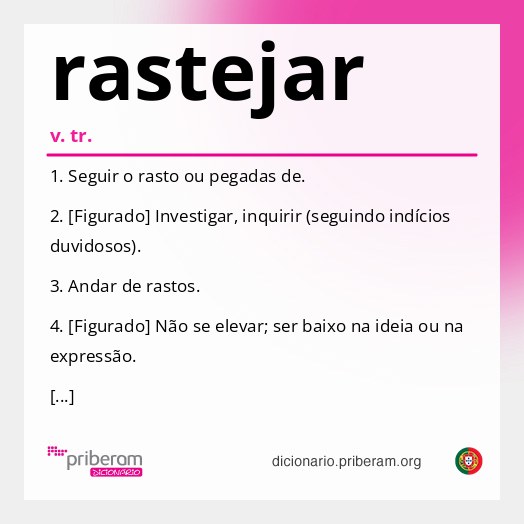 Significado de rastejar