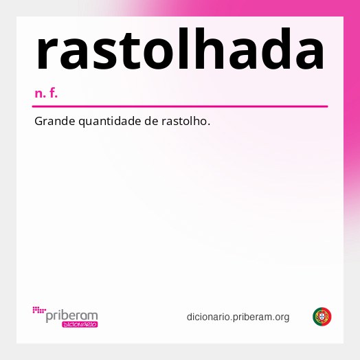 Significado de rastolhada