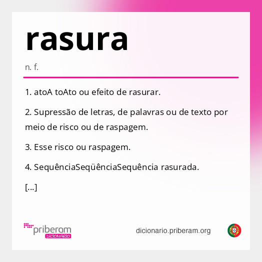 Significado de rasura
