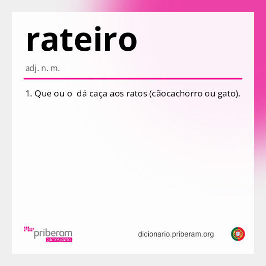Significado de rateiro