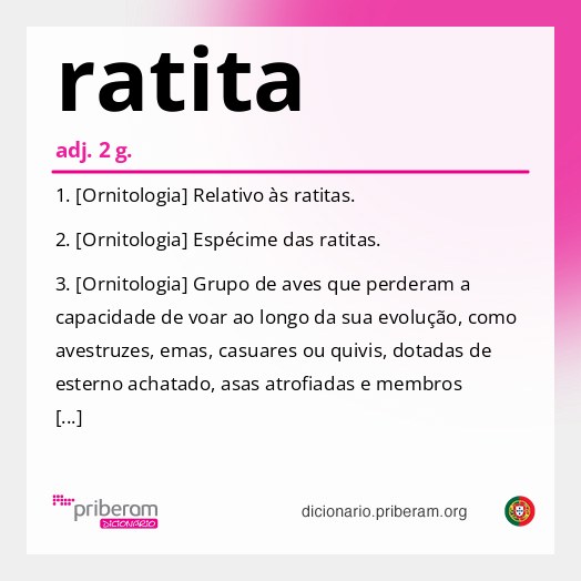 Significado de ratita