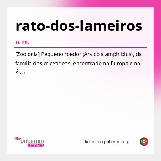 Significado de rato-dos-lameiros