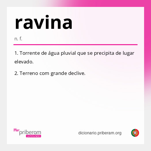 Significado de ravina