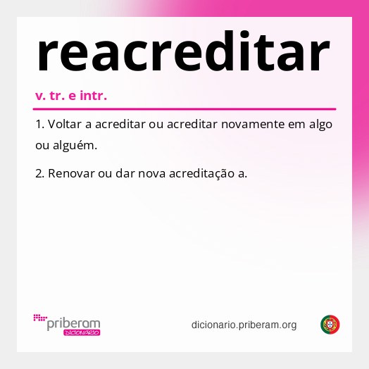 Significado de reacreditar