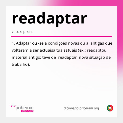 Significado de readaptar