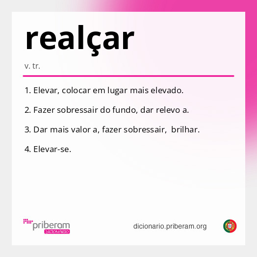 Significado de realçar