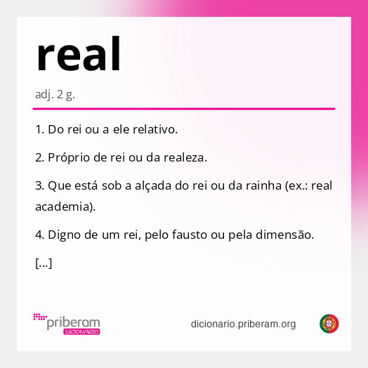 Significado de real