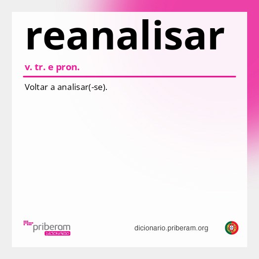 Significado de reanalisar