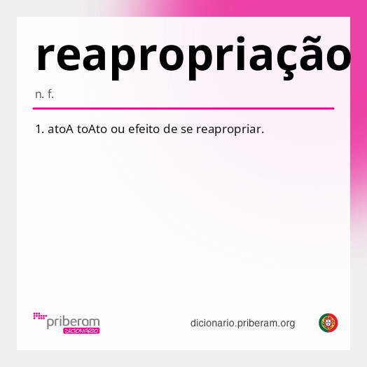 Significado de reapropriação