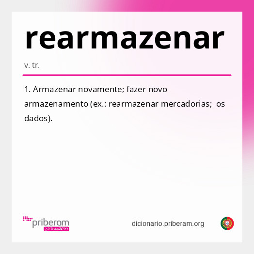 Significado de rearmazenar