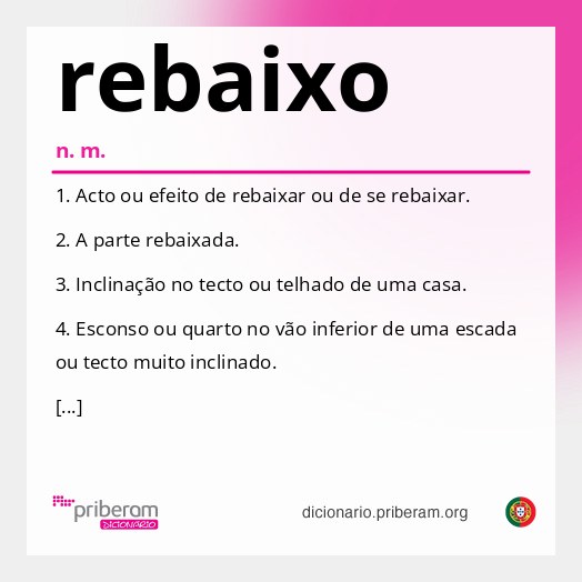 Significado de rebaixo