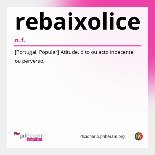 Significado de rebaixolice