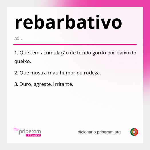 Significado de rebarbativo