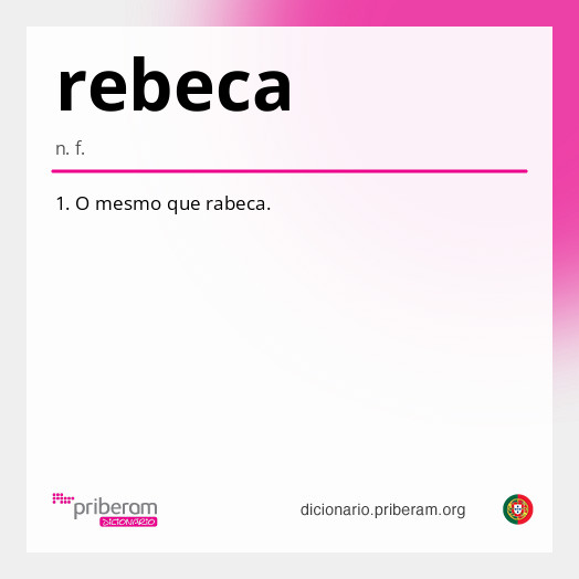 Significado de rebeca