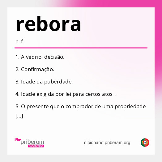 Significado de rebora