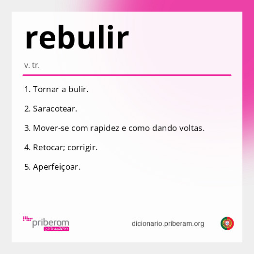 Significado de rebulir