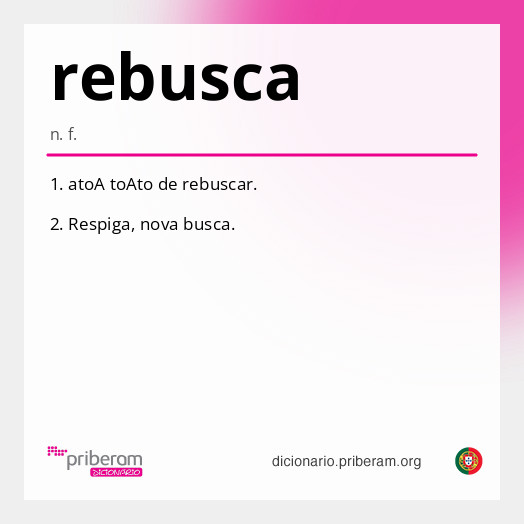 Significado de rebusca