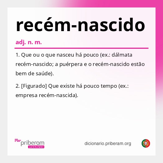 Significado de recém-nascido