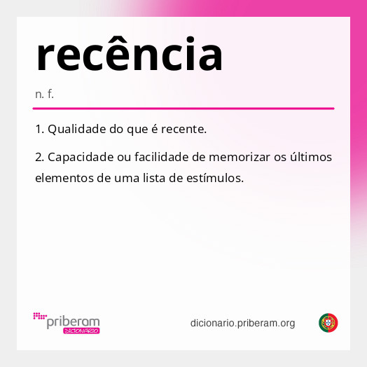 Significado de recência
