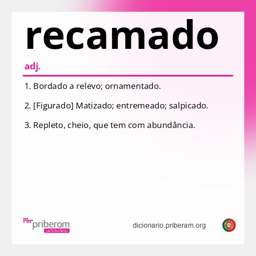 Significado de recamado