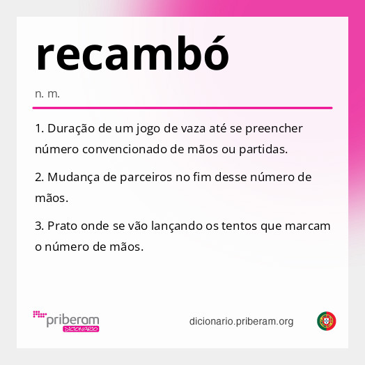 Significado de recambó