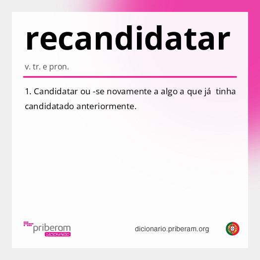 Significado de recandidatar