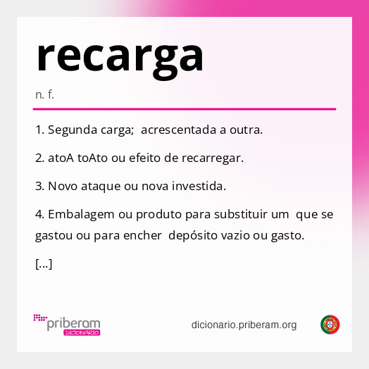 Significado de recarga