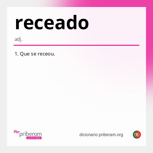 Significado de receado
