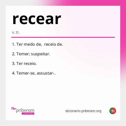 Significado de recear