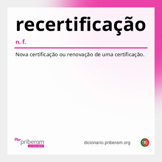 Significado de recertificação
