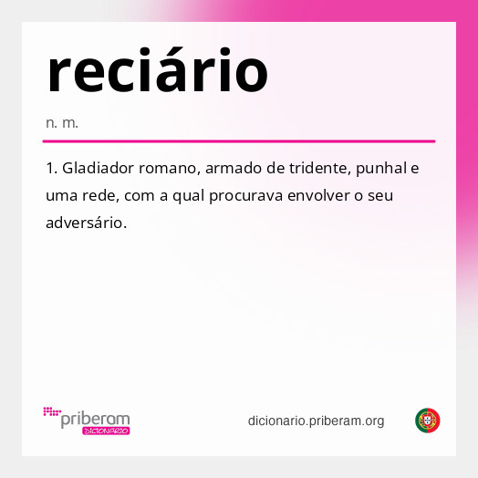 Significado de reciário