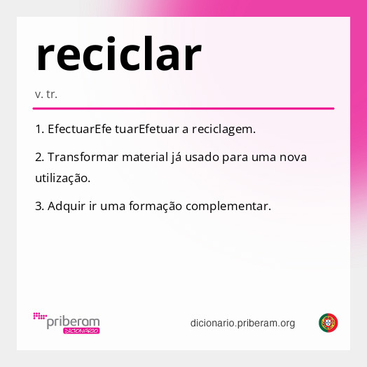 Significado de reciclar