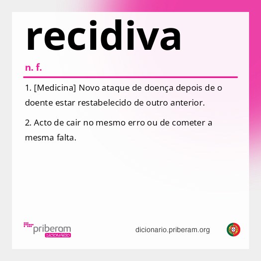 Significado de recidiva