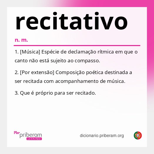 Significado de recitativo