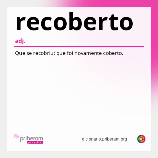 Significado de recoberto