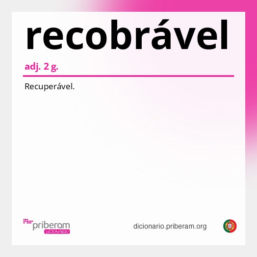 Significado de recobrável