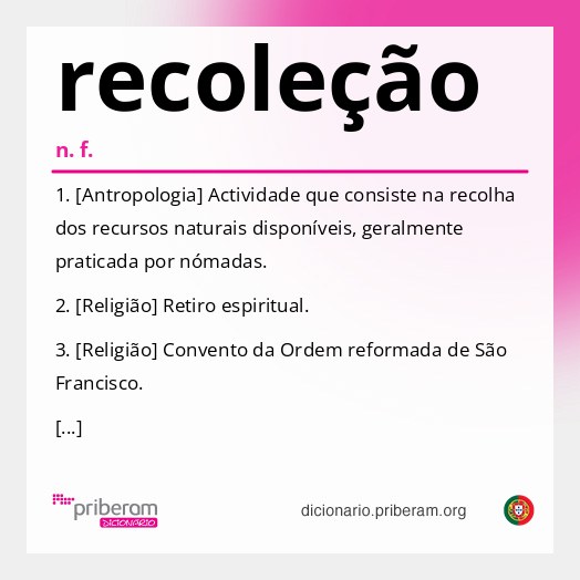 Significado de recoleção