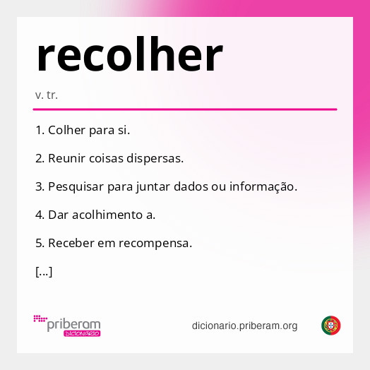 Significado de recolher