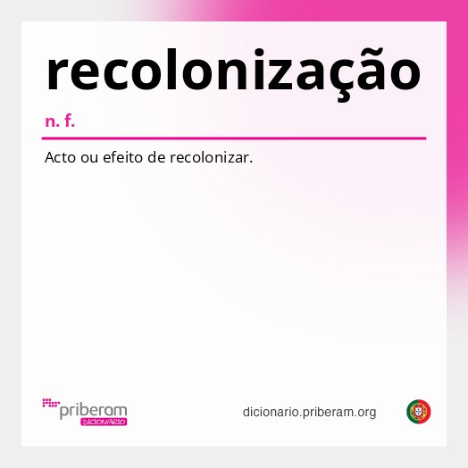 Significado de recolonização